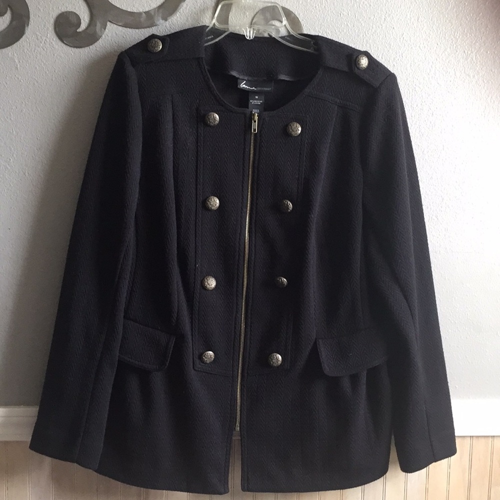 Size 18 Black Lane Bryant military style blazer